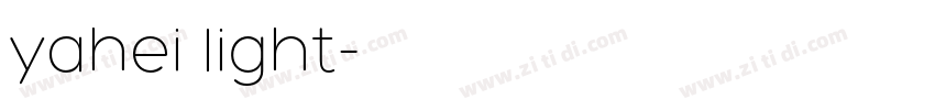 yahei light字体转换